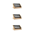 Miniatyrbild 5 av 5: 1/2/3 Fristående Ringar Display Hållare Showcase Hållare för hemmet Black 20 x 10 x 9.5cm 3PCS