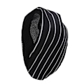 Miniatyrbild 2 av 5: 1/2 Kock Hatt Spis Cap Servitör Baker Head Wrap Restaurang Arbete White Stripe 56-60cm 1Set