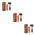 Miniatyrbild 4 av 5: 1/3 Hand Borrborr För Bushcraft Puncher Hand Screw Drill Brown Drill Leather Set 3PCS