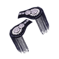 Miniatyrbild 4 av 5: 1/2/3/5 Epaulets tofs axelbrädor Legering för kläder Black 6.7x11cm 5Set