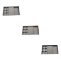Miniatyrbild 2 av 5: 1/2/3/5 Stapelbar smyckesbricka Multipurpose Portable Velvet för Gray 3 in 1 3Set