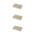 Miniatyrbild 5 av 5: 1/2/3/5 Stapelbar smyckesbricka Multipurpose Portable Velvet för Beige 18 Grids 3Set