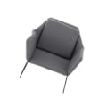 Miniatyrbild 1 av 5: 1/2 Miniatyr Soffa Fåtölj Möbel Soffa 1/6 Deep Gray 16.5x16.5x14.5cm 1Set
