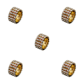 Miniatyrbild 3 av 5: 1/2/3/5 Stretch Crystal Ring Utsökt inläggning för Elegant golden 4 rows 5PCS