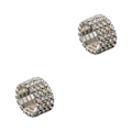 Miniatyrbild 3 av 5: 1/2/3/5 Stretch Crystal Ring Utsökt inläggning för Elegant silver 4 rows 2PCS
