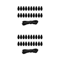 Miniatyrbild 1 av 5: 1/2/3/5 20st plastsnörelås Ändfjäderbelastad slider + För Black Style 3 2Set