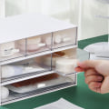 Miniatyrbild 2 av 5: 1/2/3/5 förvaringslåda för stapelbar låda i plast - organiserad förvaring blue 1 drawer 1 Pc