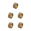 Miniatyrbild 1 av 5: 1/2/3/5 Stretch Crystal Ring Utsökt inläggning för Elegant golden 4 rows 5PCS