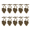 Miniatyrbild 3 av 5: 1/2/3 10 set Leaf OT Toggle Clasps Smycken Clasp Connectors Bronze 1Set