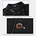 Miniatyrbild 4 av 5: 1/2/3 Svart Lätt att rengöra Chef Coat Button Chef Uniformer För black xxl 1Set