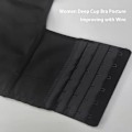 Miniatyrbild 4 av 5: 1/2/3 Dam Deep Cup BH Shapewear Ryggstängning Sexiga underkläder Black D 42 1 Pc