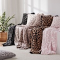 Miniatyrbild 5 av 5: 1/2/3 Throw Blanket Leopard Print Flanell Fleece Filtar Plysch light tan 51x71in 1Set