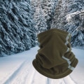 Miniatyrbild 3 av 5: 1/2/3 halsdamask Andas vindtät fiskescarf Army Green 25x30cm 1Set