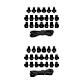 Miniatyrbild 4 av 5: 1/2/3/5 20st plastsnörelås Ändfjäderbelastad slider + För Black Style 4 2Set