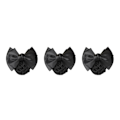 Miniatyrbild 5 av 5: 1/2/3/5 tyg lätt att bära Elastiska hårnät för moderiktiga Two Bows-black 3Set