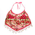 Miniatyrbild 2 av 5: 1/2/3 Magdanskostymer BH Halter Top Sequin Performance Rosy 1Set