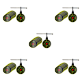 Miniatyrbild 2 av 5: 1/2/3/5 Metal Practice Target 5mm Tree Standing Target Rotary 5Set