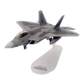 Miniatyrbild 4 av 5: 1/100 skala F-22 flygplansmodell med stativ hög simulering