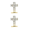 Miniatyrbild 3 av 5: 1/2/3/5 Stående krucifix Jesus Scriptures Cross Bön Gold 20cm 2Set