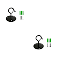 Miniatyrbild 2 av 5: 1/2 hängande planteringskärl för inomhusväxter som lämpar sig för olika Black 2Set