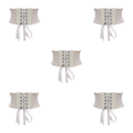 Miniatyrbild 1 av 5: 1/2/3/5 Dam Charm Midjeband Bred underbyst Cosplay Strechy rosett Beige Type A 5Set