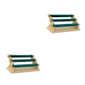 Miniatyrbild 1 av 5: 1/2/3 Fristående Ringar Display Hållare Showcase Hållare för hemmet Green 20 x 10 x 9.5cm 2PCS