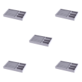 Miniatyrbild 2 av 5: 1/2/3/5 Stapelbar smyckesbricka Multipurpose Portable Velvet för 12 Grids Style A 5Set