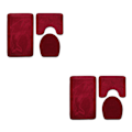 Miniatyrbild 3 av 5: 1/2 3pack/lot Halkfri Chenille Badmatta Lätt att installera PJ210922-A012 2Set