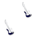 Miniatyrbild 4 av 5: 1/2 Damer Män Mässing Musikinstrument Gitarr Emalj Brosch 2Set