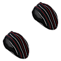 Miniatyrbild 3 av 5: 1/2 Kock Hatt Spis Cap Servitör Baker Head Wrap Restaurang Arbete Red Stripe 56-60cm 2Set