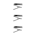 Miniatyrbild 3 av 5: 1/2/3/5 Aluminiumlegering Trigon Support Bar Bakre Support Bar För black 3Set