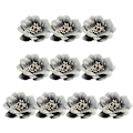 Miniatyrbild 2 av 5: 1/2/3/5 10 stycken Camellia Flower Heads för gör-det-själv-hårtillbehör Grey 4.5cm 1Set