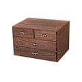 Miniatyrbild 1 av 5: Retro Style Organizer Box för hemmakontor och klassrumsförvaring 4 Drawers