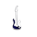 Miniatyrbild 2 av 5: 1/2 Damer Män Mässing Musikinstrument Gitarr Emalj Brosch 1Set