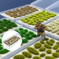 Miniatyrbild 5 av 5: 1/2/3/5 25x Simulation Cluster För Grass for Train Scenery Autumn Green 6mm 1Set