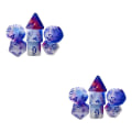 Miniatyrbild 1 av 5: 1/2/3 7Pack Multi tärning Set Glow in Dark för rollspel 2Set
