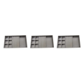 Miniatyrbild 4 av 5: 1/2/3/5 Stapelbar smyckesbricka Multipurpose Portable Velvet för Gray 3 in 1 3Set