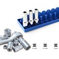 Miniatyrbild 4 av 5: 1/4 3/8 1/2 Socket Tray Rail Rack Hållare Organizer 44993 Medium