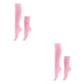 Miniatyrbild 3 av 5: 1/2/3/5 2 stycken Slitstarka Slouch strumpor Elasticitet och utsökt Light Pink 2Set
