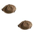 Miniatyrbild 1 av 5: 1/2 Andas Herr Newsboy Hat Mjuk 8 Panels Huvudbonad för hösten Brown L 2Set