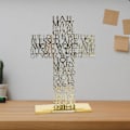 Miniatyrbild 2 av 5: 1/2/3/5 Stående krucifix Jesus Scriptures Cross Bön Gold 20cm 1Set
