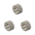 Miniatyrbild 4 av 5: 1/2/3/5 Stretch Crystal Ring Utsökt inläggning för Elegant silver 4 rows 3PCS
