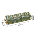 Miniatyrbild 3 av 5: 1/2/3 Nordic Style Divided Dishes Square för Reception Room 3 Grids 1Set