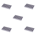 Miniatyrbild 3 av 5: 1/2/3/5 Stapelbar smyckesbricka Multipurpose Portable Velvet för 18 Grids Style A 5Set