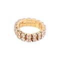Miniatyrbild 4 av 5: 1/2/3/5 Stretch Crystal Ring Utsökt inläggning för Elegant golden 2 rows 5PCS