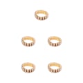Miniatyrbild 1 av 5: 1/2/3/5 Stretch Crystal Ring Utsökt inläggning för Elegant golden 2 rows 5PCS