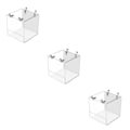 Miniatyrbild 3 av 5: 1/2/3 transparent färg fågelvattenbadkar Lätt att installera Bath Box 13*11*13CM 3Set