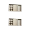 Miniatyrbild 3 av 5: 1/2/3/5 Stapelbar smyckesbricka Multipurpose Portable Velvet för Beige 3 in 1 2Set