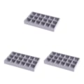 Miniatyrbild 4 av 5: 1/2/3/5 Stapelbar smyckesbricka Multipurpose Portable Velvet för 18 Grids Style A 3Set