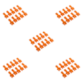 Miniatyrbild 1 av 5: 1/2/3/5 10 Styck Plast För Dragkedja Avdragare Ändlås Dragkedja Drag Orange 3.5x1.7cm 5Set